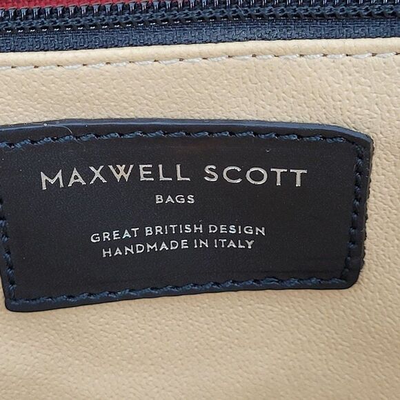 Maxwell Scott Authentic Leather‎ Doctor Bag Black Handmade Italy Key Lock Large - Picture 3 of 9